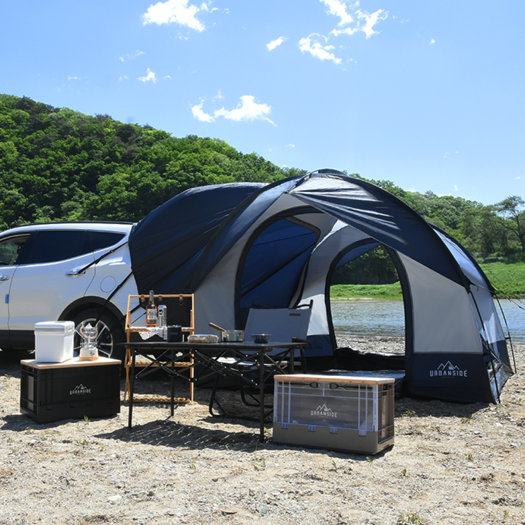 최근 인기있는 어반사이드 Protect 3 플러스 캠핑 도킹쉘터 차박 텐트, 그레이 + 네이비 ···