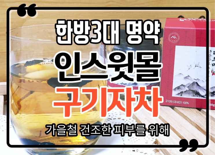  구기자의 효능 알고 인스윗몰 구증구포 구기자차 마셔요.