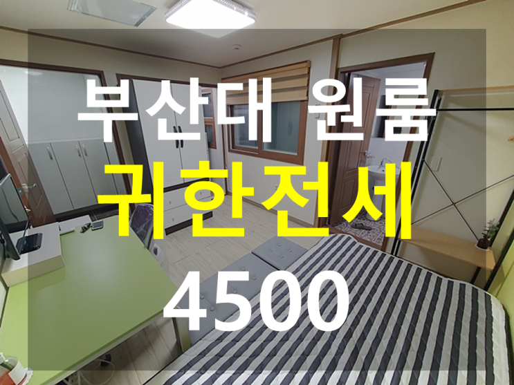  부산대원룸 : 귀한전세 북문도보4분 풀옵션 관리잘된집 대출가능