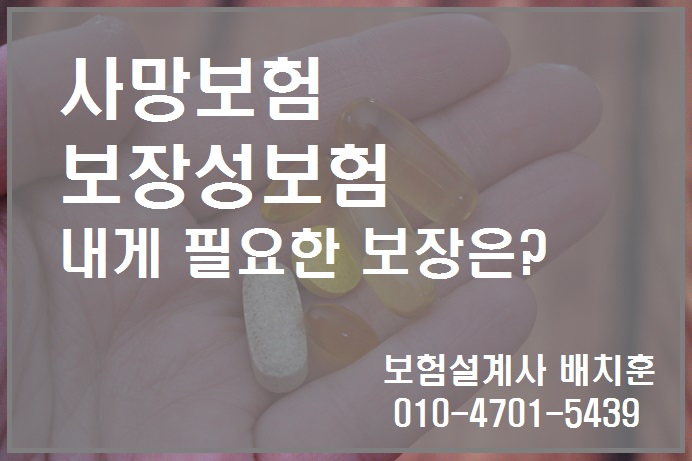 정기보험 종신보험은 유산상속 및 상속세 준비 - 보장성보험은 날 위한 준비