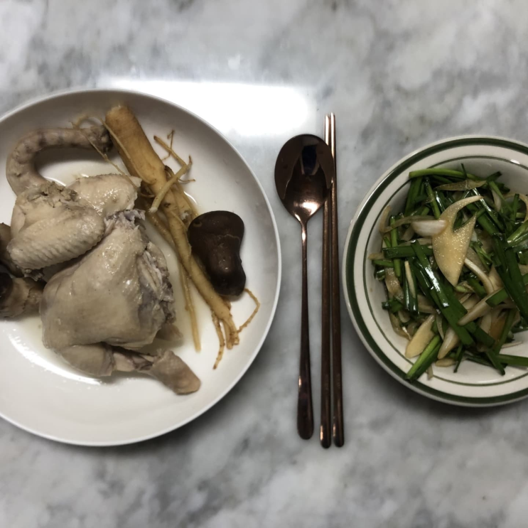  참송이버섯 닭백숙