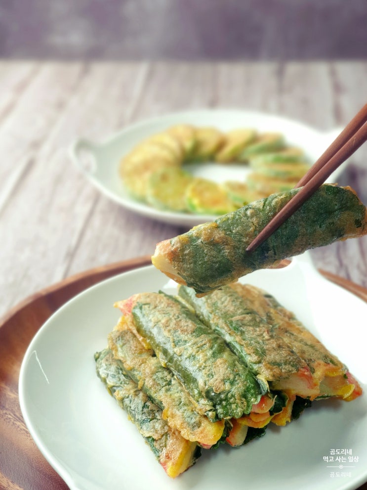  깻잎크래미전 간단한 맛살반찬 맛살깻잎전 레시피