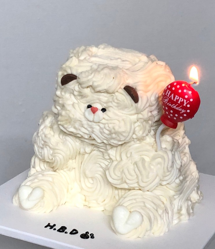 길음 유니유니 케이크 : 미니곰희케이크 / 주문제작 곰돌이 케이크 / 기념일 동물 케이크 추천