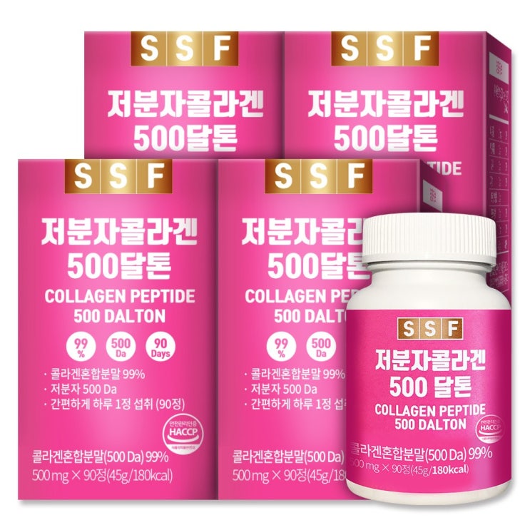  가성비 좋은 순수식품 500달톤 저분자 피쉬 콜라겐 어류 먹는 펩타이드 타블렛 360정(12개월분), 90정, 4개 ···