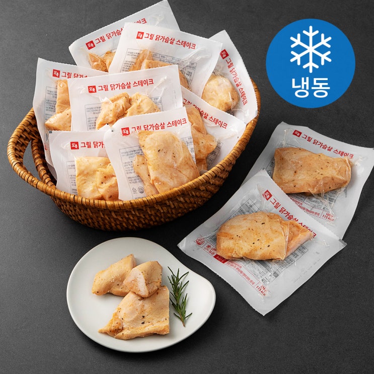 핵가성비 좋은 오쿡 그릴 닭가슴살 스테이크 (냉동), 100g, 20팩 좋아요 핵가성비 좋은 오쿡 그릴 닭가슴살 스테이크 (냉동), 100g, 20팩 좋아요