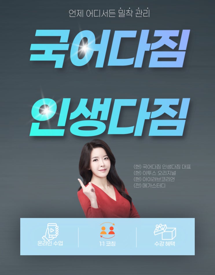  국어다짐 인생다짐? 13년차 국어강사 김금진의 국어 습관 프로그램