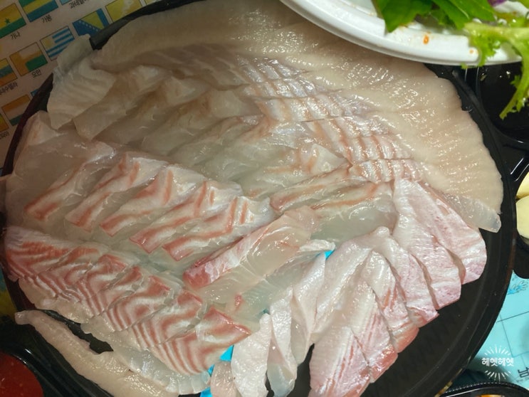  전주 덕진동 신지수산시장에서 광어 냠냠