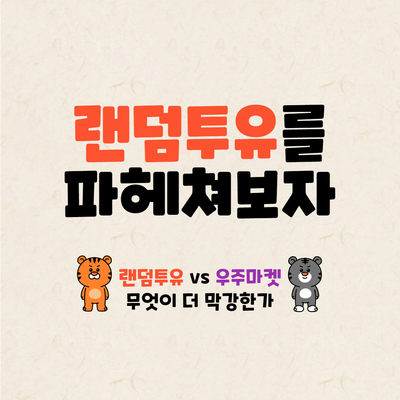  랜덤투유 랜덤박스 후기 및 우주마켓과의 차이점