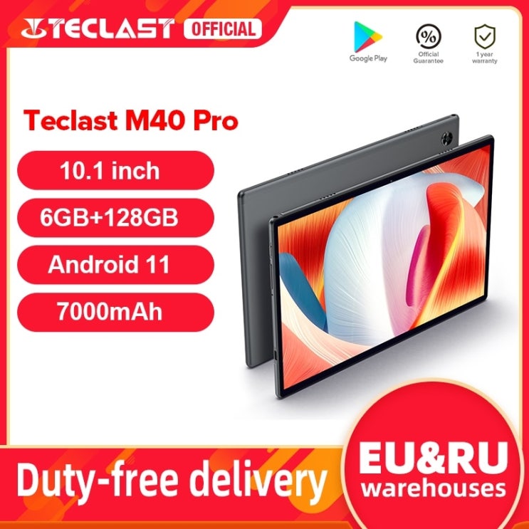 요즘 인기있는 World PremiereTeclast M40 Pro 10.1 태블릿 1920x1200 6GB RAM 128GB ROM UNISOC T618 Octa Core And