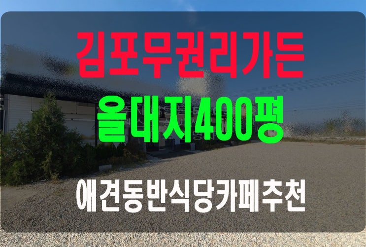 김포 유명가든먹자라인 애견동반식당카페 강추 무권리가든상가임대 올대지400평