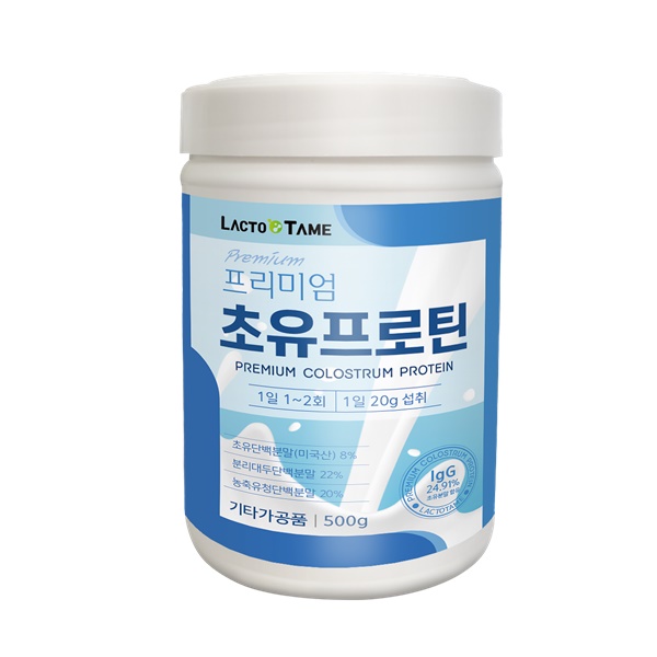  가성비 좋은 락토테미 프리미엄 초유 프로틴 대용량 초유단백분말 분리대두 농축유청 산양유단백질, 1통, 500g 추천합니다