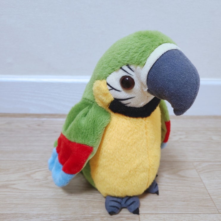 말하는 앵무새 인형 장난감 하나면 아이가 목소리 녹음해서 놀기 굿!