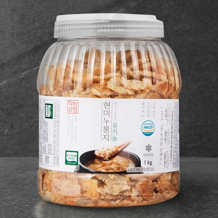  가성비 뛰어난 착한상점 유기가공식품 인증 쌀눈이 살아있는 유기농 현미누룽지, 1kg, 1개 추천해요