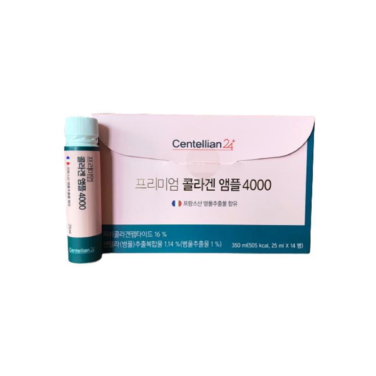  구매평 좋은 프리미엄 콜라겐 앰플 4000 병풀콜라겐 25ml x14병x4박스(8주분)센텔리안24 좋아요