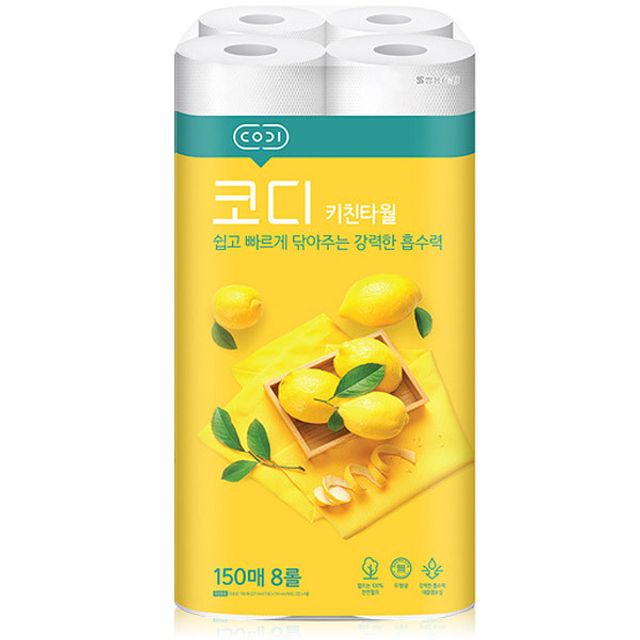 인기 급상승인 코디 키친타올150매 8롤천연펄프 키친타월 흡수력 치킨타월 키친타올, q본상품선택q 추천해요 인기 급상승인 코디 키친타올150매 8롤천연펄프 키친타월 흡수력 치킨타월 키친타올, q본상품선택q 추천해요