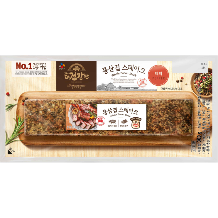 후기가 좋은 CJ 더건강한통삼겹스테이크페퍼300G, 1개 ···