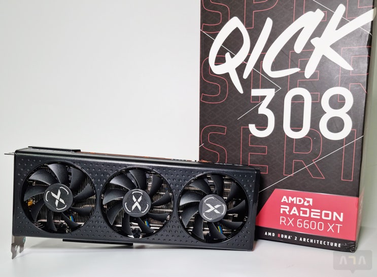  라데온 AMD XFX RX 6600XT QICK 308 최강FHD 그래픽카드  리뷰