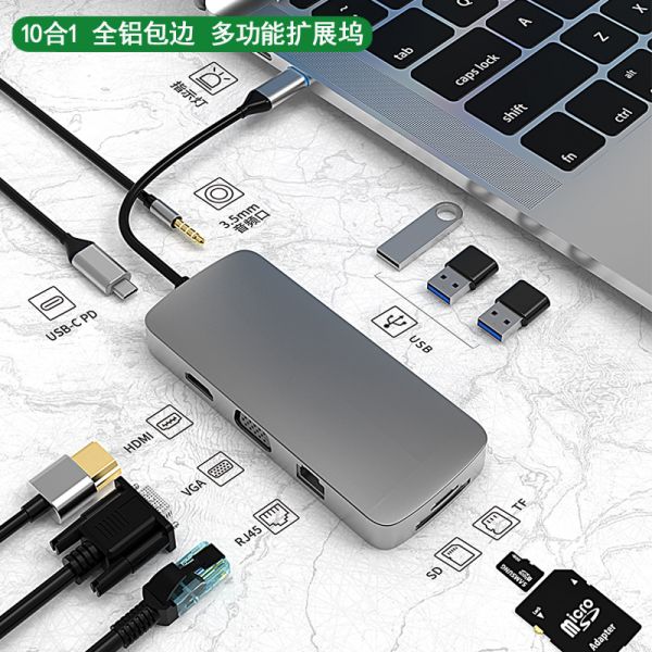  선호도 높은 구글 크롬캐스트 4k USB 허브 유선랜 안드로이드 셋탑 셋톱 박스 tv 4 3 울트라, J_다기능 10 in 1 알루미늄 테두리, 단일사이즈 추천해요