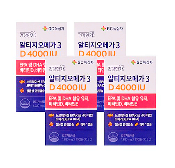 GC녹십자 장용성 알티지오메가3 D4000IU/혈행·뼈·항산화