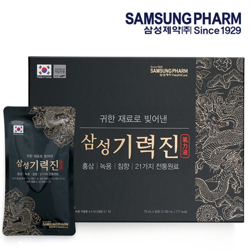  최근 많이 팔린 [삼성제약] 삼성기력진 기력회복/ 원기충전/ 면역력/ 체력보강, 4박스, 70ml, 30포입 좋아요
