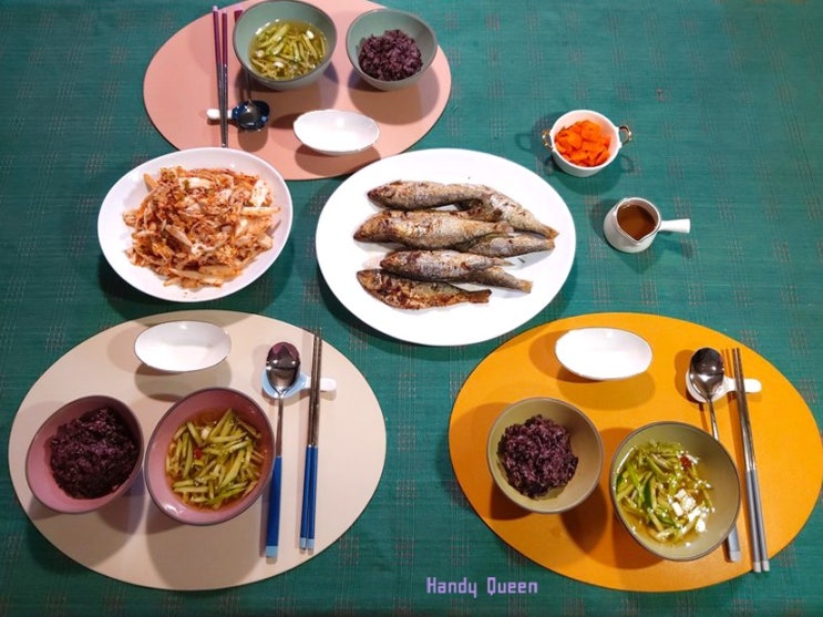  전어구이 테이블세팅 / 심플한 홈카페 식탁 꾸미기