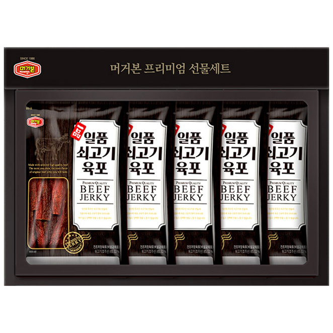 많이 팔린 머거본 일품 쇠고기육포 선물세트 375g, 1세트 좋아요