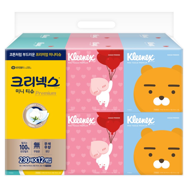 잘나가는 크리넥스 카카오 미니티슈 프리미엄 2겹, 12개, 230개입 추천해요 잘나가는 크리넥스 카카오 미니티슈 프리미엄 2겹, 12개, 230개입 추천해요