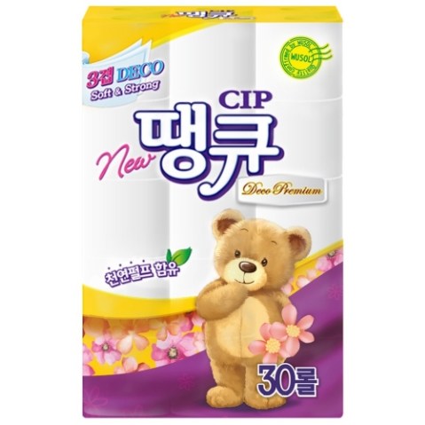  당신만 모르는 땡큐 데코프리미엄 천연펄프 3겹 롤화장지 18m, 30롤, 3팩 추천해요