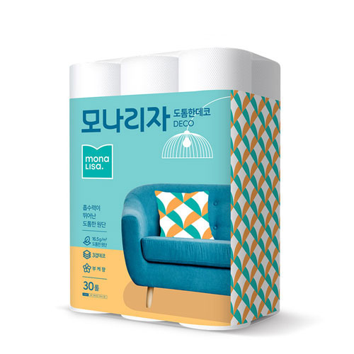 잘나가는 모나리자 도톰한데코 화장지 30m, 1팩, 30롤 좋아요 잘나가는 모나리자 도톰한데코 화장지 30m, 1팩, 30롤 좋아요