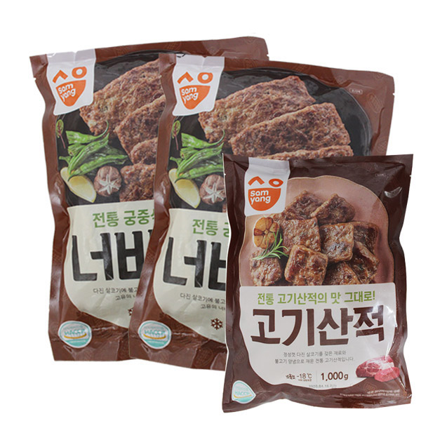 가성비 좋은 삼양 너비아니 2kg+고기산적1kg, 2개, 1kg 추천합니다