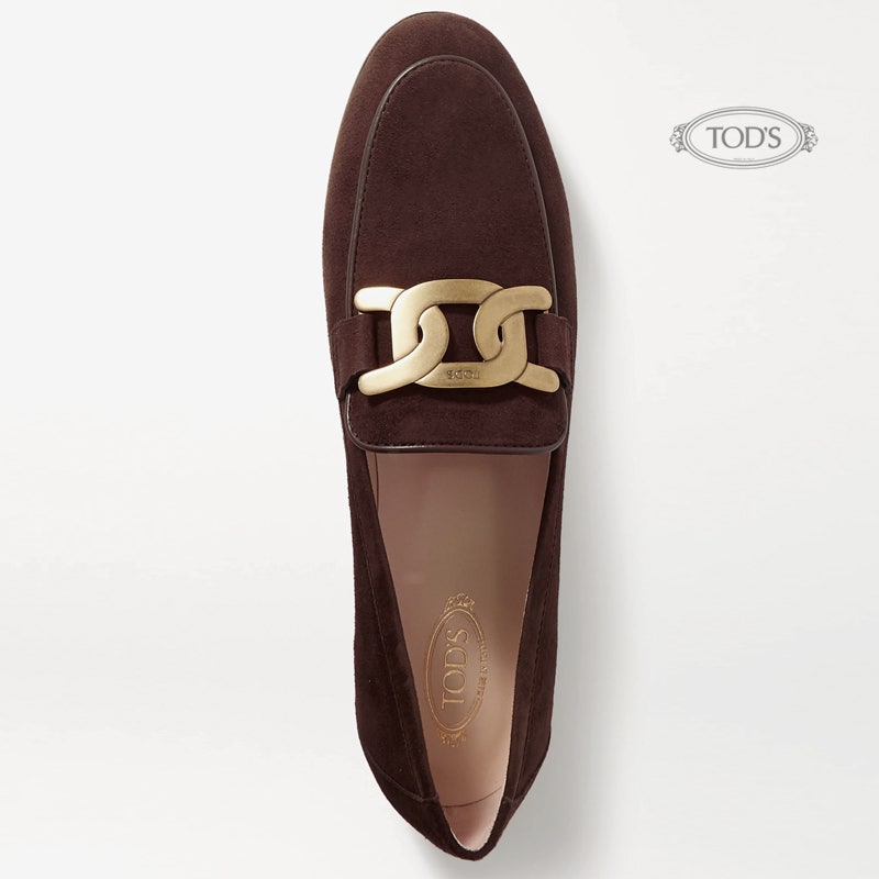 토즈 22FW KATE 스모키 스웨이드 레더 여성 로퍼 BW