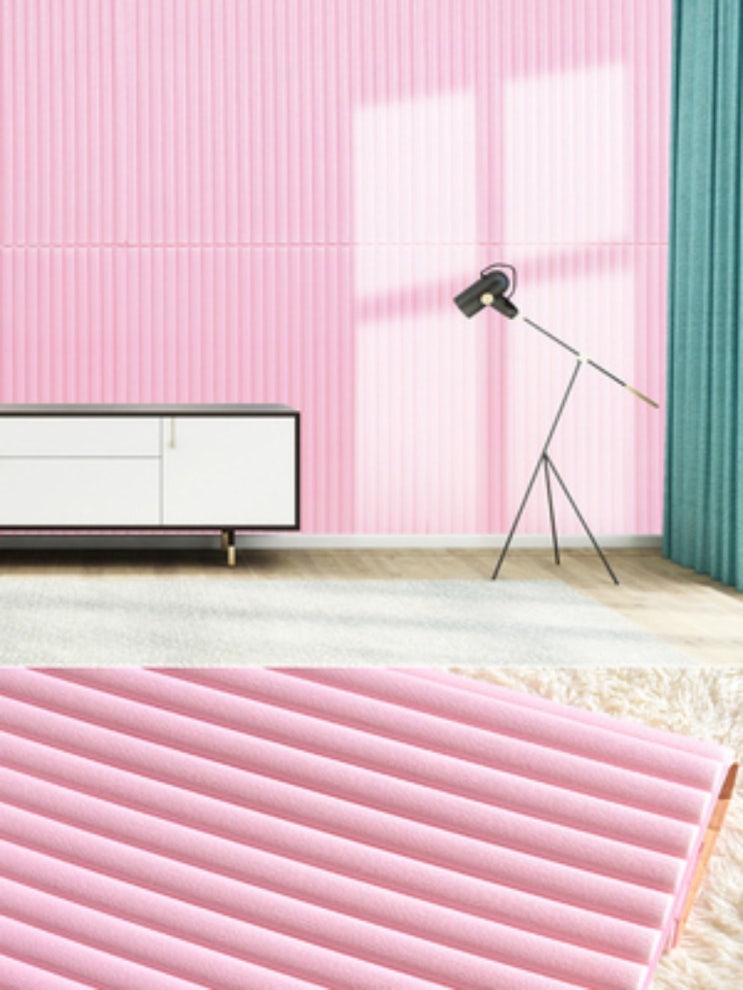 의외로 인기있는 반달 템바보드 나혼자산다 셀프 벽지 인테리어 70x70, 핑크 추천해요