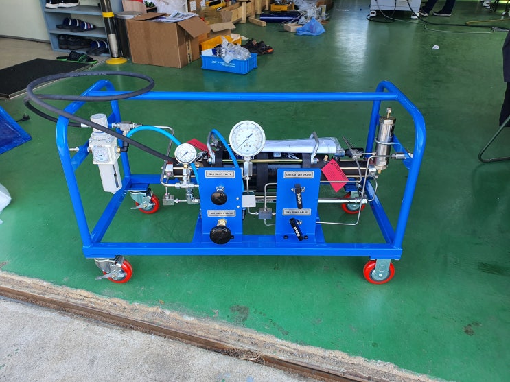  GAS BOOSTER UNIT (1,000bar) , 수소충전소 배관 리크 시험