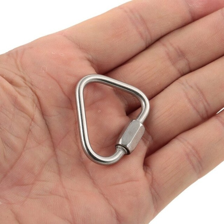 구매평 좋은 카라비너 캠핑 다용도 고강도 알루미늄 8자 등산고리D 버클 Carabiner 암벽 등반, size1 좋아요