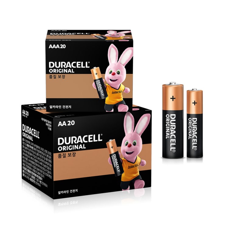 가성비갑 듀라셀 알카라인 건전지 AA 20p + AAA 20p, 1세트 ··· 가성비갑 듀라셀 알카라인 건전지 AA 20p + AAA 20p, 1세트 ···