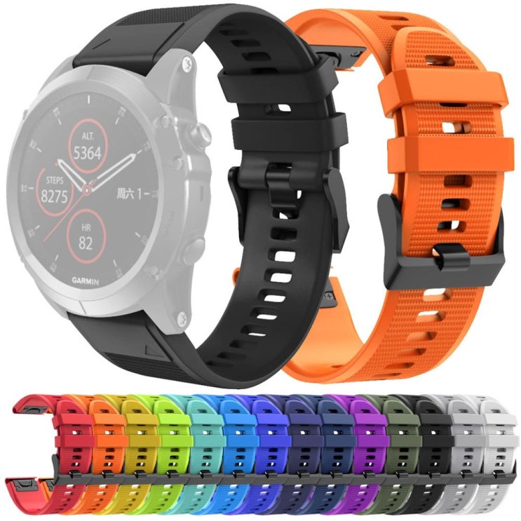 가성비갑 Eplacement 실리콘 퀵 릴리스 garmin fenix 5x plus 시계 밴드 용 wirstband 퀵 릴리스 easy fit smart watch #627, 단일