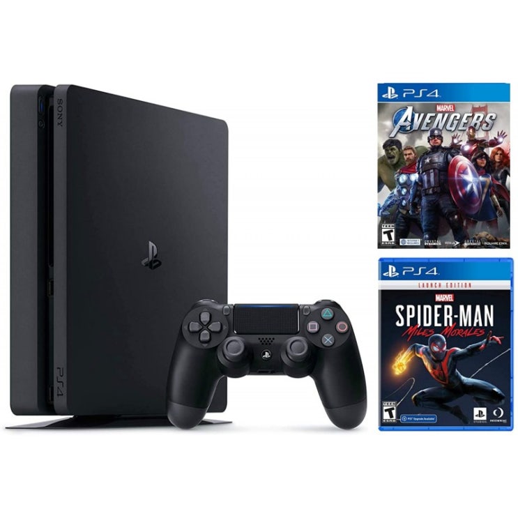 잘나가는 Holiday Family Bundle Sony Playstation 4 1TB Slim- Jet Black: 컴퓨터 & 액세서리, 1, 단일옵션 ···