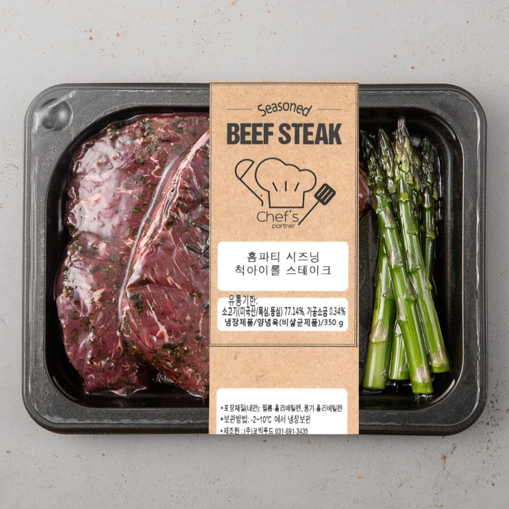 잘팔리는 코빅푸드 홈파티 시즈닝 척아이롤 스테이크, 350g, 1팩 추천해요 잘팔리는 코빅푸드 홈파티 시즈닝 척아이롤 스테이크, 350g, 1팩 추천해요