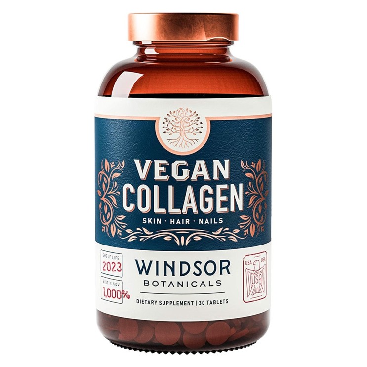 최근 많이 팔린 식물성 콜라겐 30정 (1개월분) 루테인 히알루론산 함유 WINDSOR BOTANICALS Vegan Collagen Builder, 1개 추천합니다