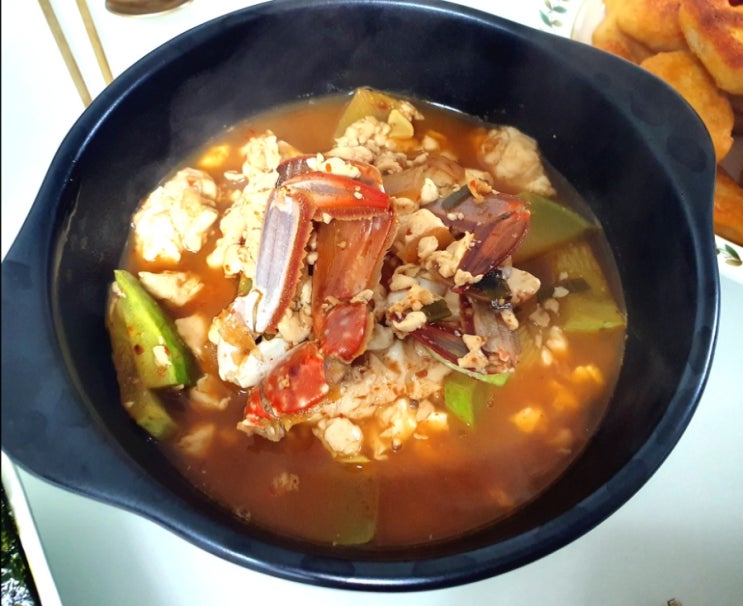  [두부요리] 가을제철꽃게와 순두부의만남 순두부찌개만들기