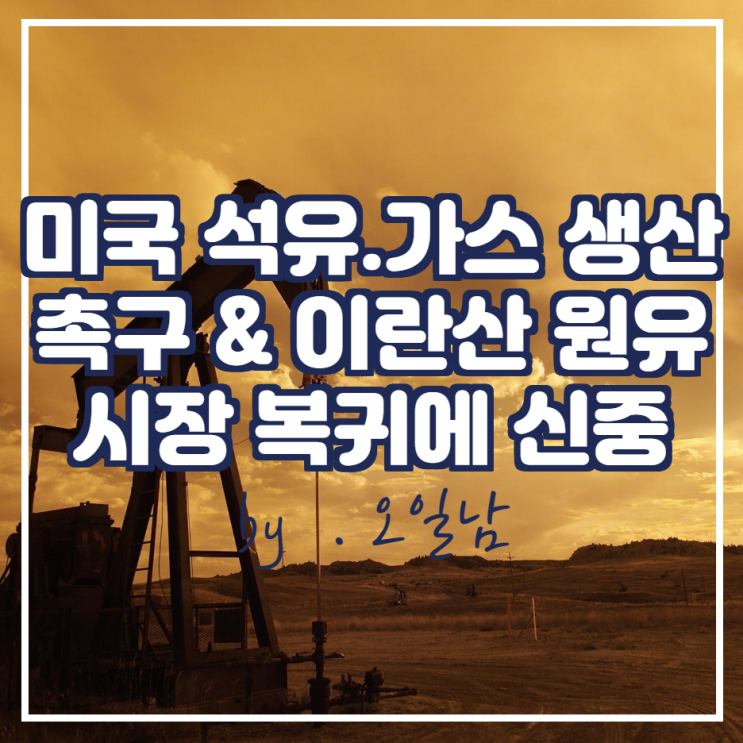  미국 석유,가스 생산량 촉구 & 이란산 원유 복귀에 신중
