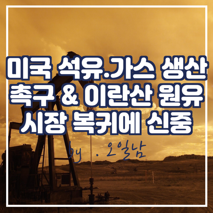 미국 석유,가스 생산량 촉구 & 이란산 원유 복귀에 신중