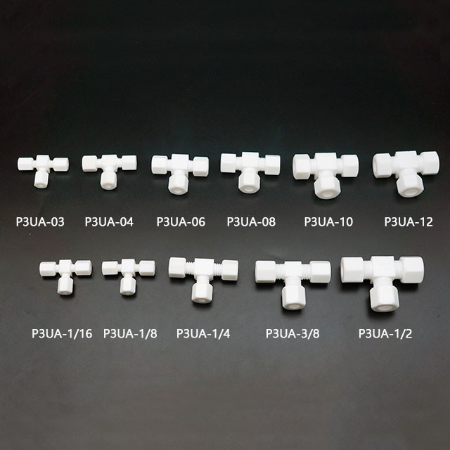  PTFE 테프론 3-way 유니온 아답터[파이프 연결관 테플론 teflon T자 Tee]