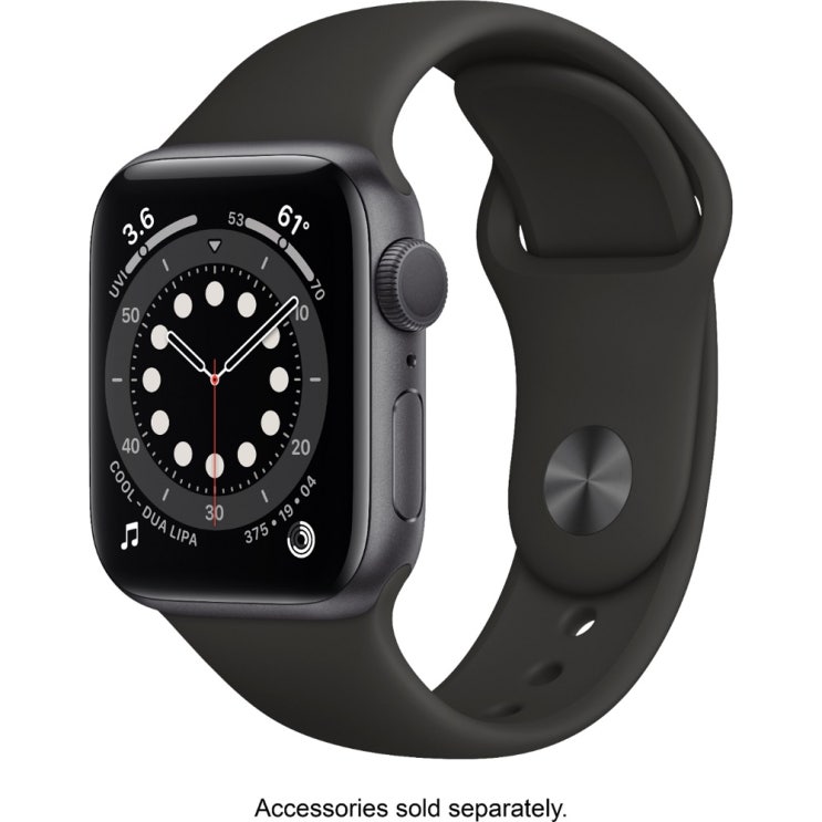 핵가성비 좋은 MG133LLA Apple Watch Series 6 (GPS) 40mm Space Gray Aluminum Case with Black Sport Band Spac 핵가성비 좋은 MG133LLA Apple Watch Series 6 (GPS) 40mm Space Gray Aluminum Case with Black Sport Band Spac