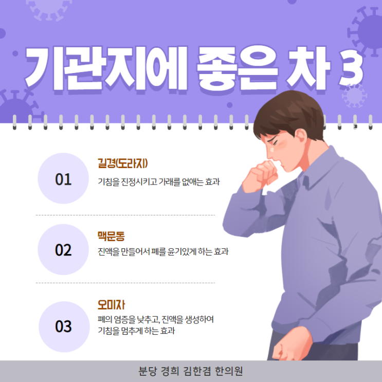  기관지에 좋은 차 - 길경(도라지), 맥문동, 오미자