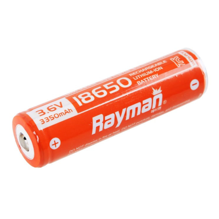  후기가 정말 좋은 레이맨 18650 배터리 3350mAh 충전지 보호회로형, 1개 좋아요