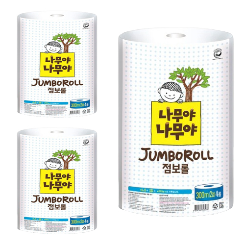  최근 인기있는 나무야나무야 2겹 점보롤 300m, 4롤, 3팩 추천해요