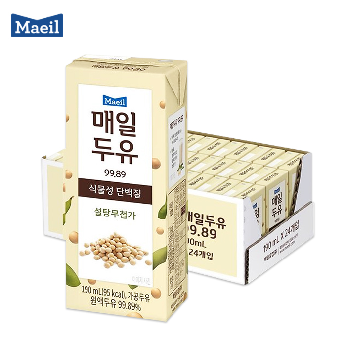 당신만 모르는 매일두유 190mlx24팩(1box)/5종 택1 (99.89 식이섬유 초콜릿 검은콩 고단백), 1box, 99.89% 24팩 추천합니다