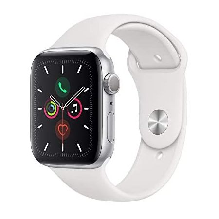 선택고민 해결 [아마존베스트]Apple Watch Series 5 (GPS 44mm) - Silver Aluminum Case with White Sport Band, Silver