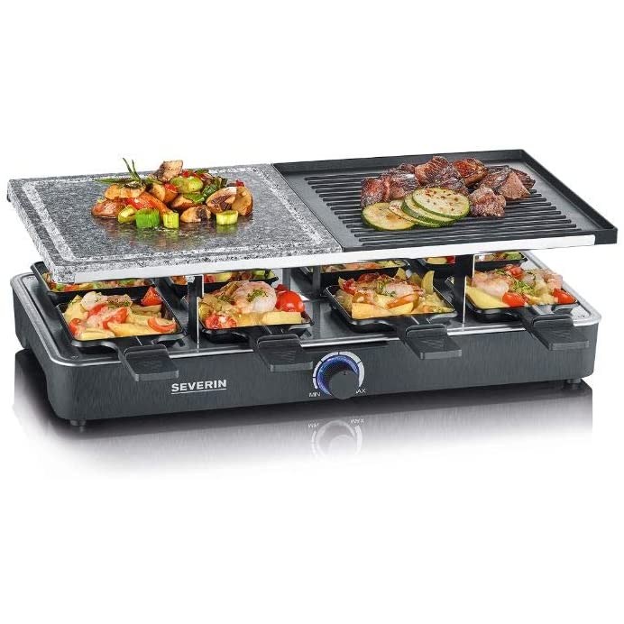  최근 인기있는 세버린 라끌렛 전기그릴 8인용(천연 그릴 스톤 및 그루브 그릴 half) Severin Raclette Party Grill 좋아요